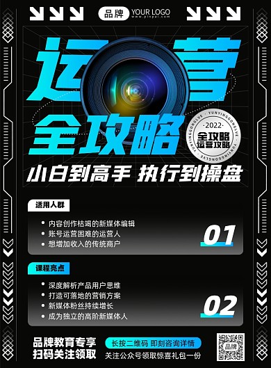 运营培训课程印刷海报