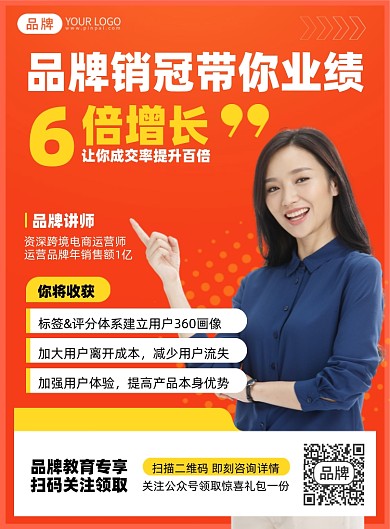 销冠业绩培训课程印刷海报
