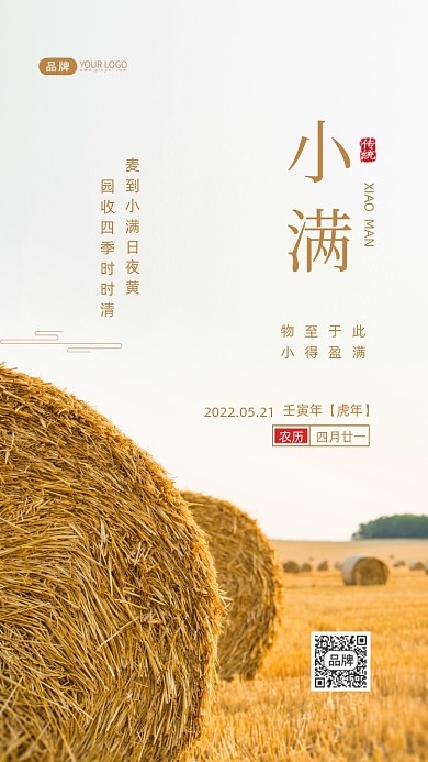 小满节气二十四节气摄影图海报