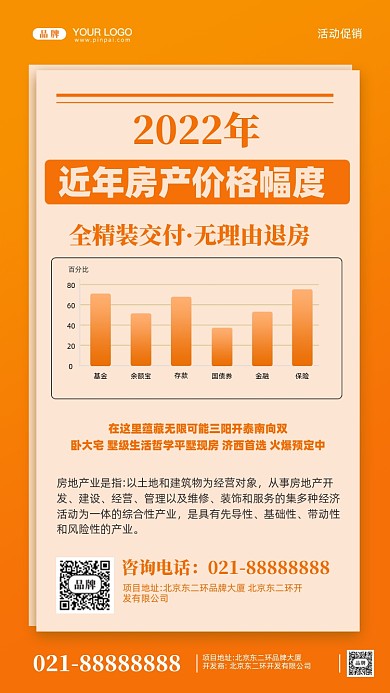 房地产促销摄影图手机海报