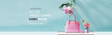 夏季时尚潮流女包促销淘宝banner