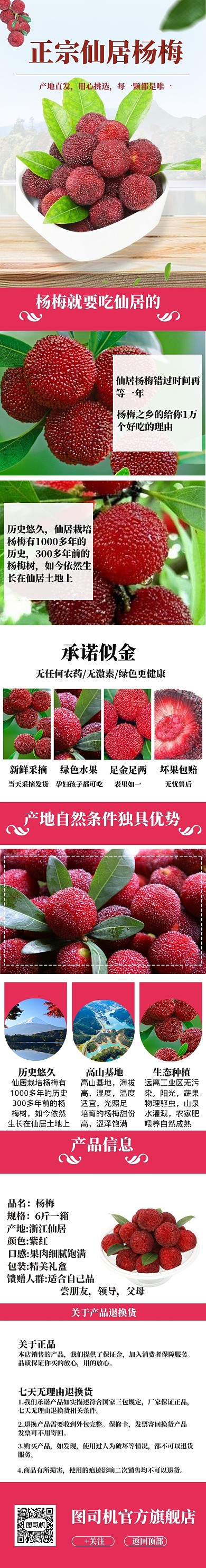 新鲜水果杨梅电商淘宝详情页