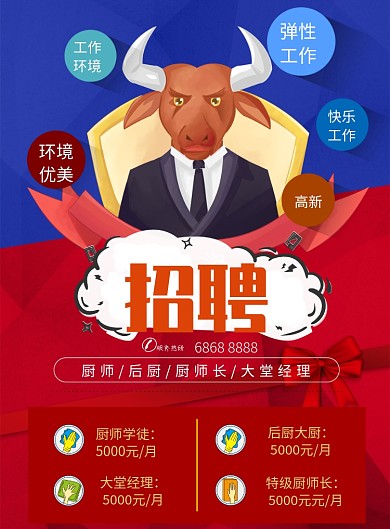 创意招聘海报模板