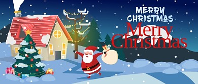 圣诞快乐插画漫画公众号首图