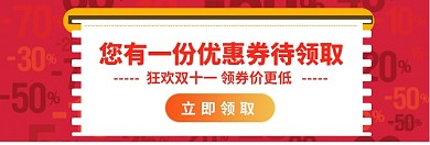 双十一狂欢优惠券淘宝banner