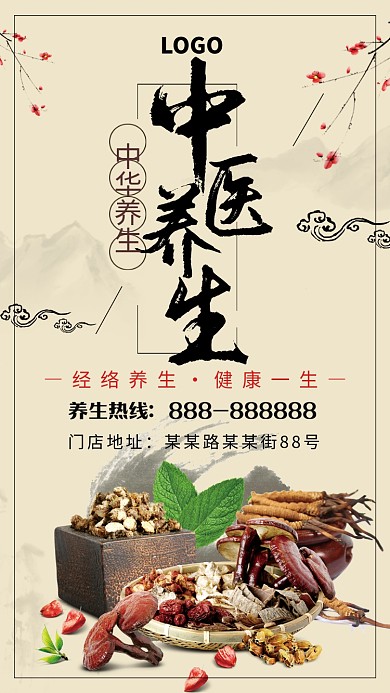 中医养生手机海报