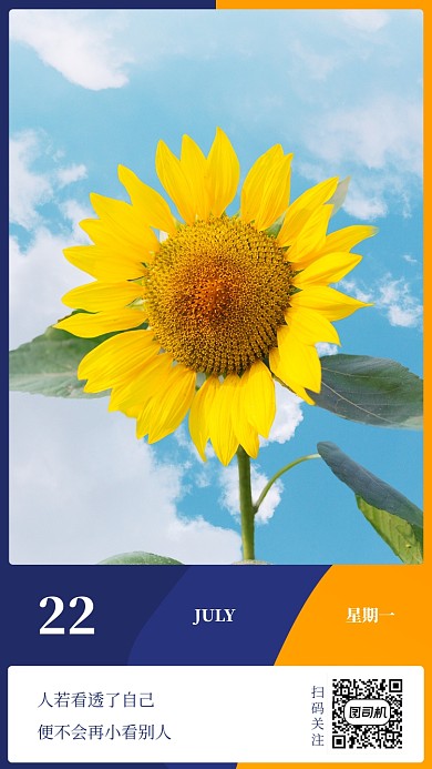 每日一签手机海报