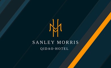 深色黄色线条渐变商务印刷名片