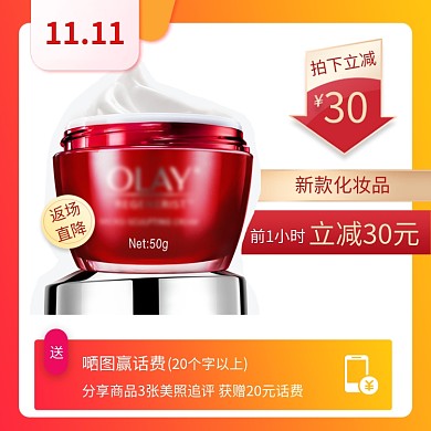 清新化妆品双十一促销直通车