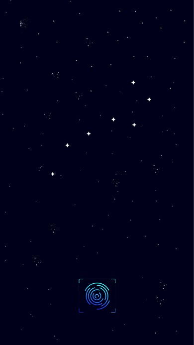 北斗星空黑色插画手机壁纸