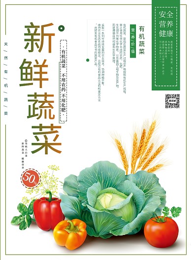 新鲜蔬菜宣传海报