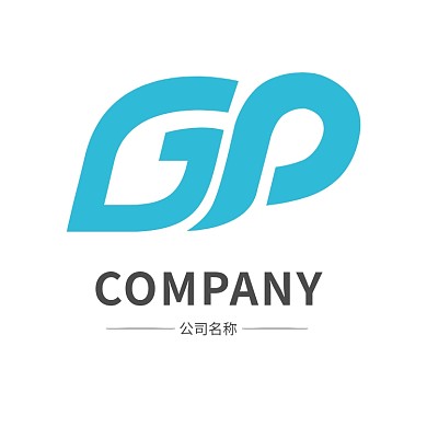 企业字母纯蓝色logo