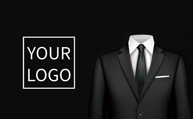 高端时尚黑色西装名片