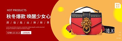 秋冬新款女包上新淘宝banner