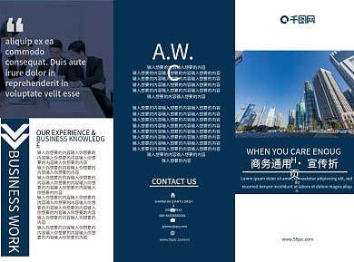 商务科技大气简约深蓝商务通用宣传手册