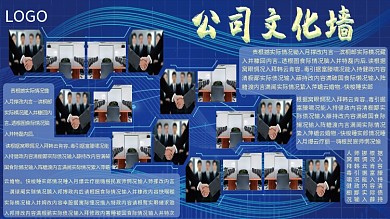 企业文化公司介绍展板文化墙海报模板