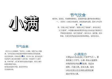 小学生小满手抄报模板