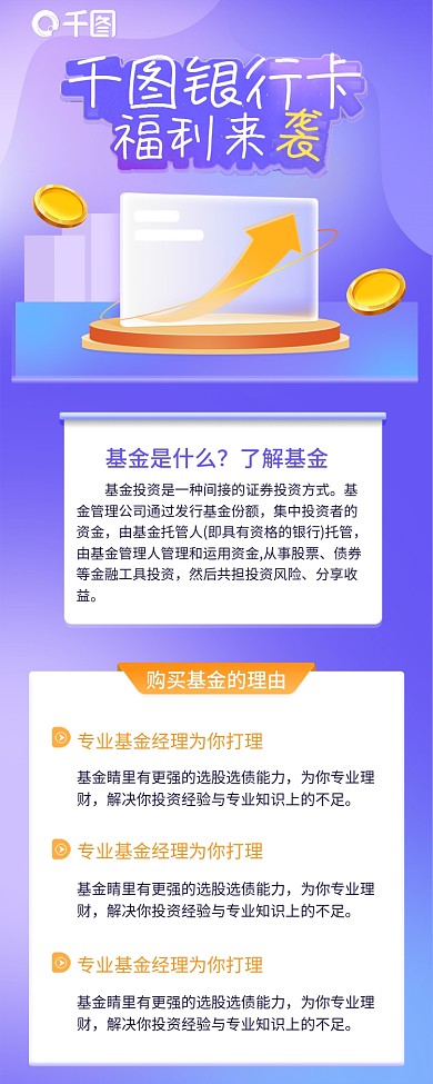 紫色大气金融理财H5长图