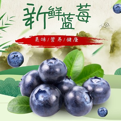 夏日清新水果蓝莓主图直通车