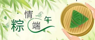 粽情端午淡绿色粽享豪礼新媒体配图