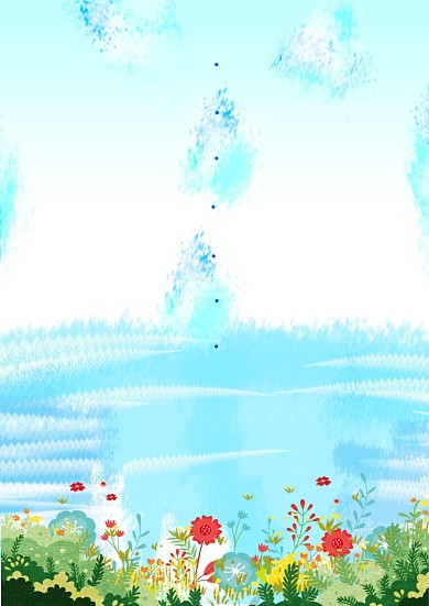 小清新小草信纸模板