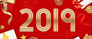 2019红色新年快乐公众号封面