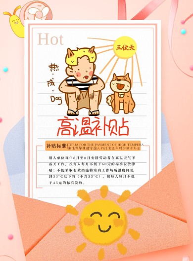 卡通创意高温补贴印刷海报