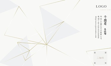 简洁商务白金名片