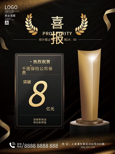 年度金融喜报战报海报