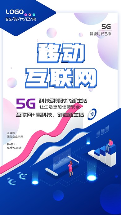 创意移动互联网手机海报
