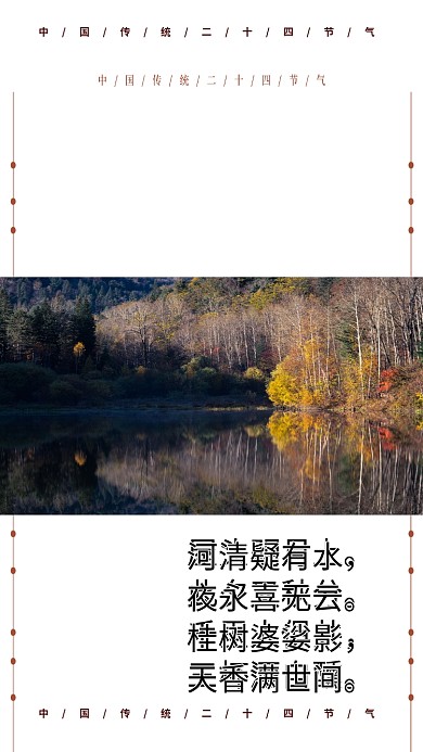 秋分竖版短视频AE模板