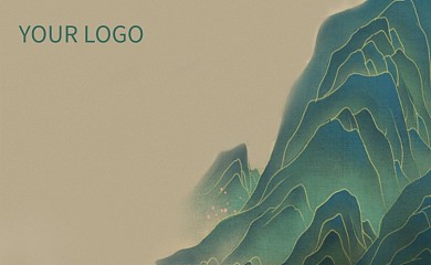 中国风古风高山风景名片