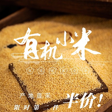 有机小米粮食农产品主图直通车