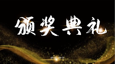 黑金线条颁奖典礼展板