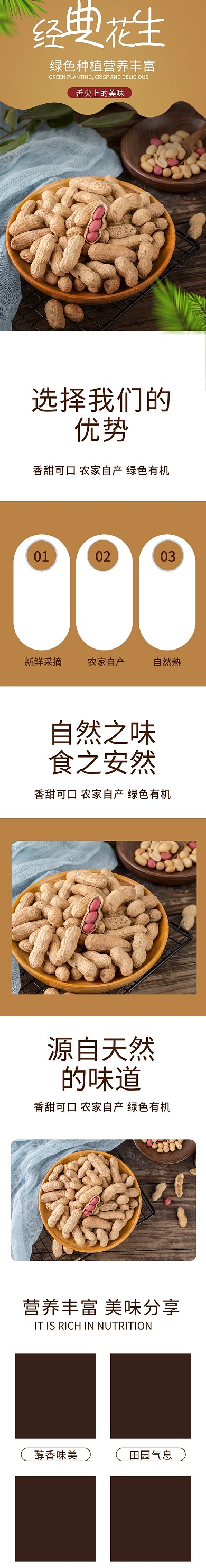 淘宝电商坚果食品休闲下午茶花生详情