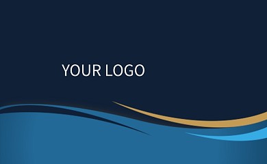 蓝色时尚商务名片