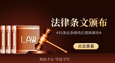法律条文颁布简约广告banner