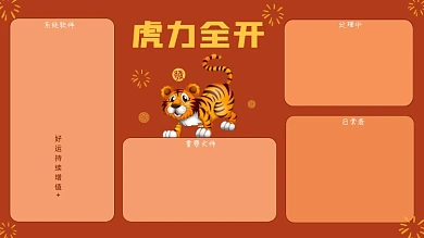 虎力全开打工人电脑分区壁纸