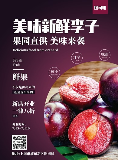 李子新鲜水果果园红李子