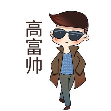 卡通男孩高富帅表情包