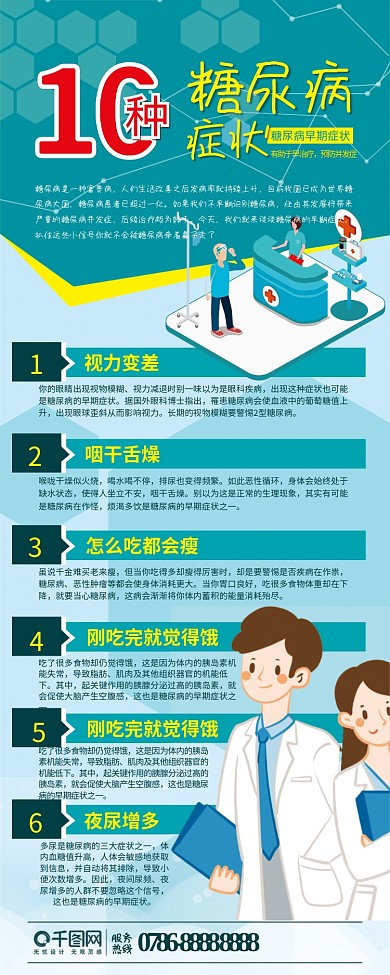 糖尿病健康知识展架