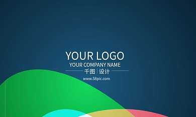 创意企业公司名片简约绿色简约名片模板