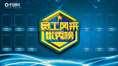 照片墙员工照片排行榜科技风大气简约唯美