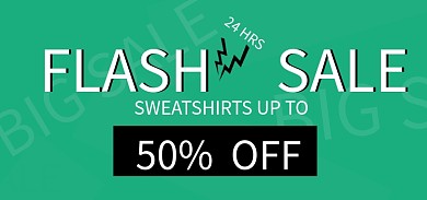 国际站24HRS50OFF英文促销清新banner