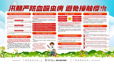 加强汛期血吸虫病防控科普宣传展板