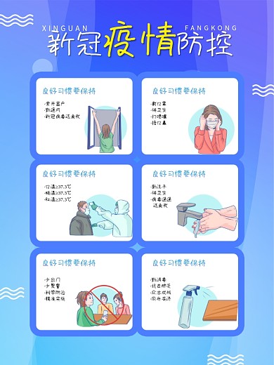 原创新冠疫情常态化防控系列海报