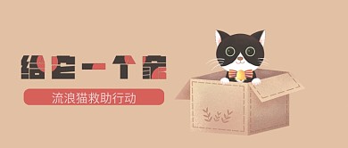 给它一个家流浪猫救助行动新版公众号配图