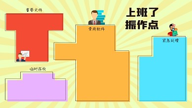 简约卡通俄罗斯打工人电脑分区壁纸