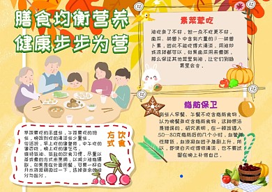 膳食均衡营养手抄报