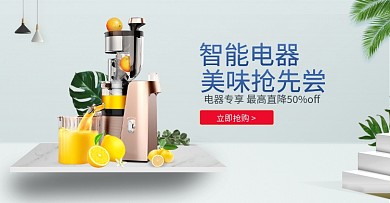 淘宝天猫简约大气风格厨房电器banner